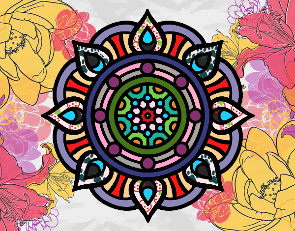 Mandala puntos de fuego