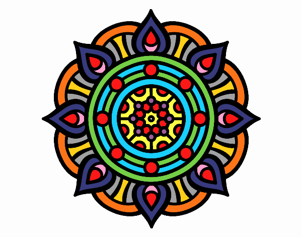 Mandala puntos de fuego