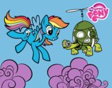 Rainbow Dash y la tortuga tanque