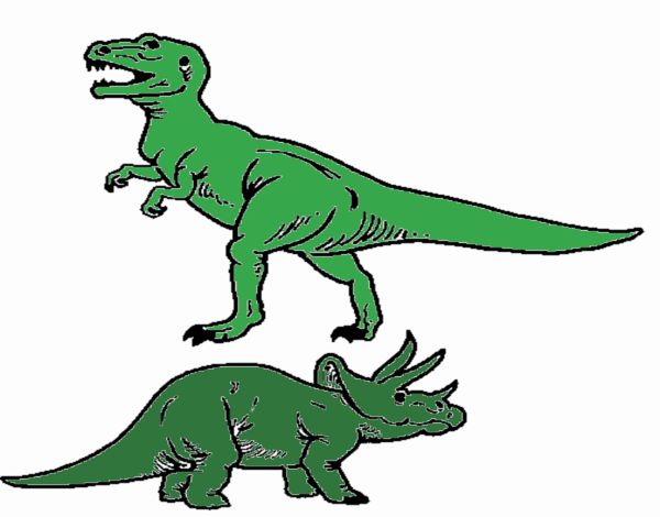 Triceratops y tiranosaurios rex