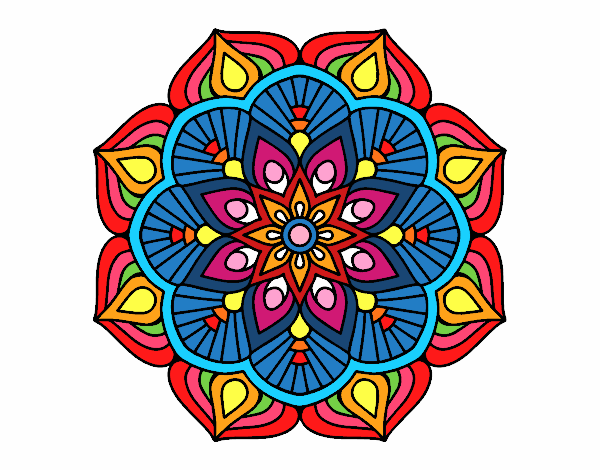 Un mandala de flor oriental