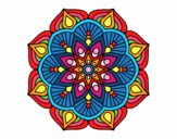 Un mandala de flor oriental