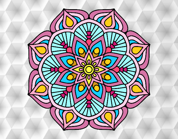 Un mandala de flor oriental