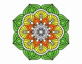 Un mandala de flor oriental