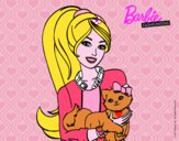 Barbie con su linda gatita