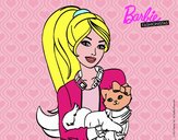 Barbie con su linda gatita