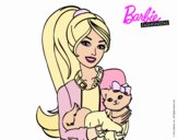 Barbie con su linda gatita