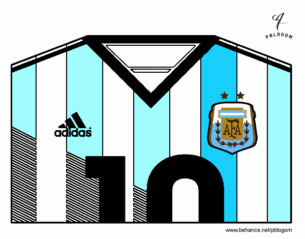 Camiseta del mundial de fútbol 2014 de Argentina