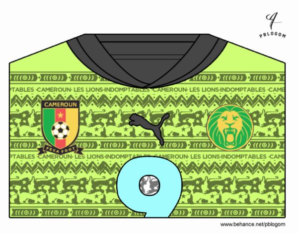 Camiseta del mundial de fútbol 2014 de Camerún