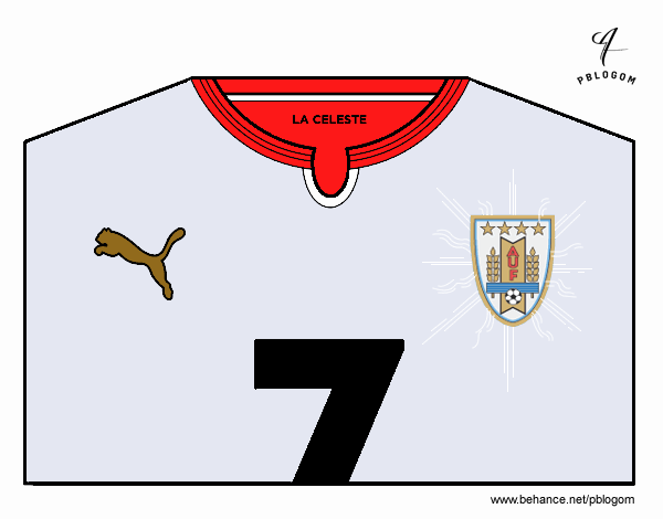 Camiseta del mundial de fútbol 2014 de Uruguay