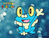 Froakie saludando