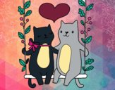 Gatitos enamorados