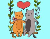 Gatitos enamorados