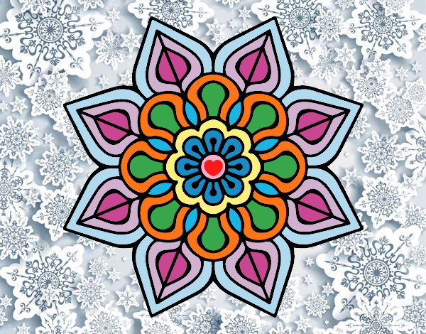 Mandala de flor sencilla