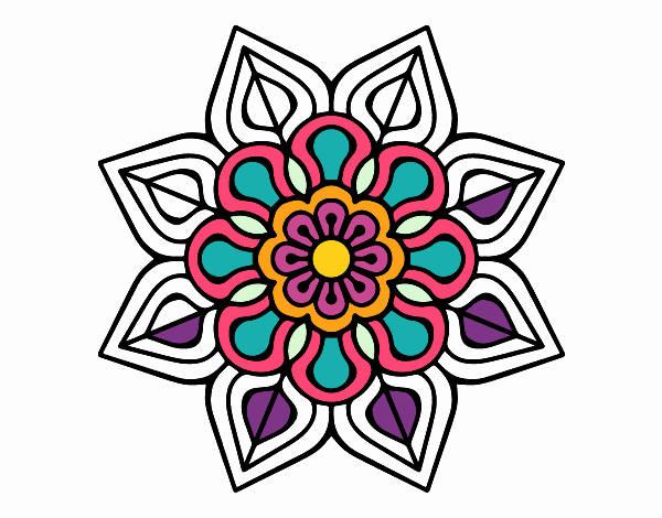 Mandala de flor sencilla