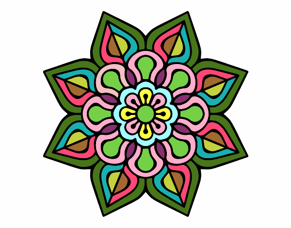 Mandala de flor sencilla