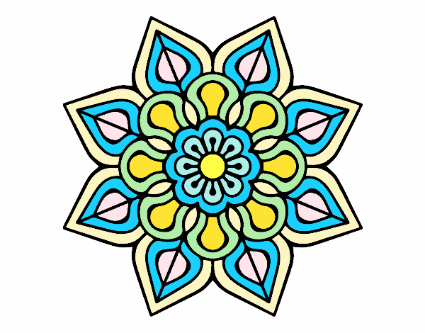 Mandala de flor sencilla