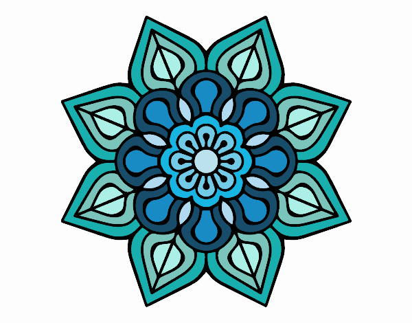 Mandala de flor sencilla