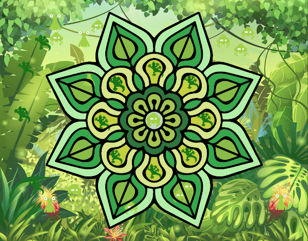 Mandala de flor sencilla