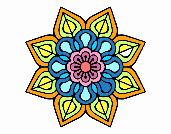 Mandala de flor sencilla