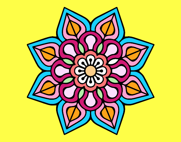 Mandala de flor sencilla