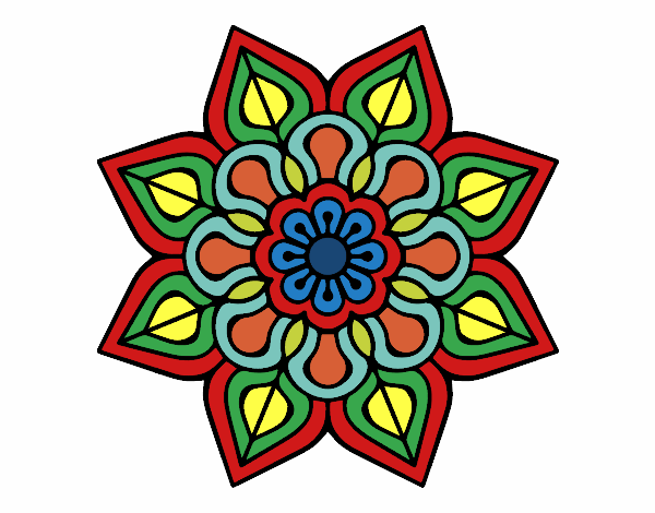 Mandala de flor sencilla