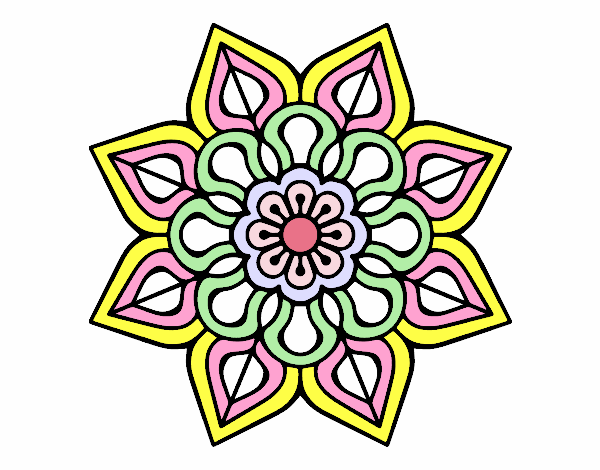 Mandala de flor sencilla