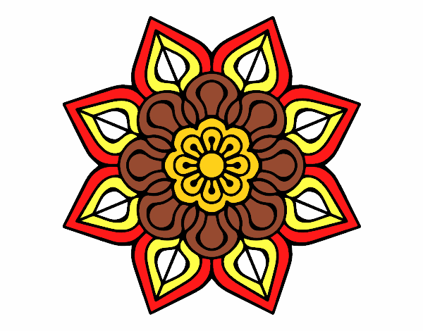 Mandala de flor sencilla