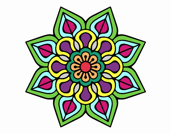 Mandala de flor sencilla