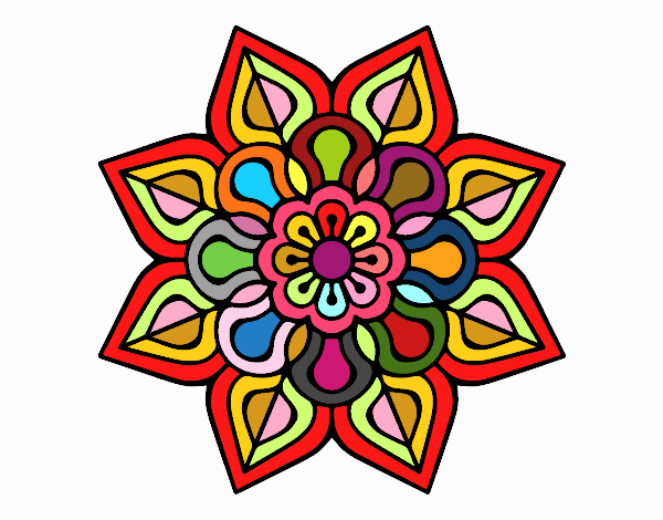 Mandala de flor sencilla