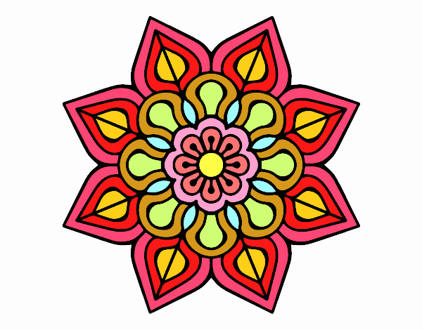 Mandala de flor sencilla