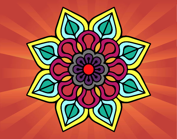 Mandala de flor sencilla