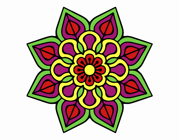 Mandala de flor sencilla