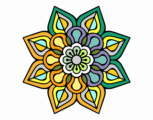 Mandala de flor sencilla