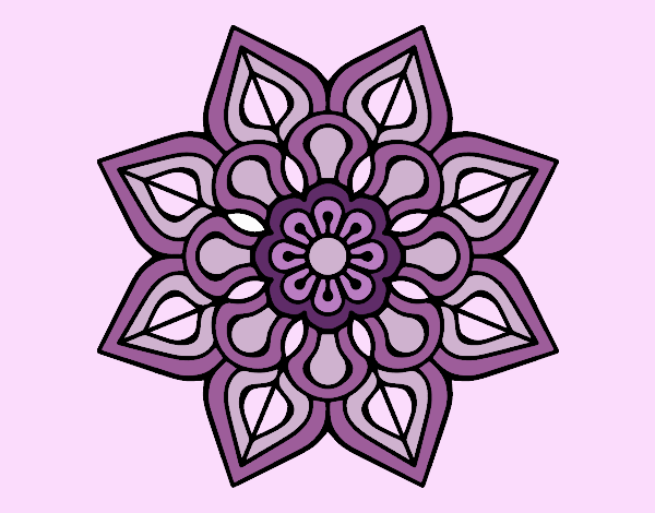 Mandala de flor sencilla