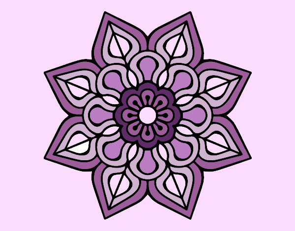 Mandala de flor sencilla