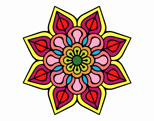 Mandala de flor sencilla