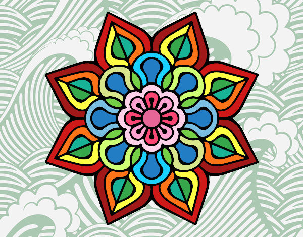 Mandala de flor sencilla