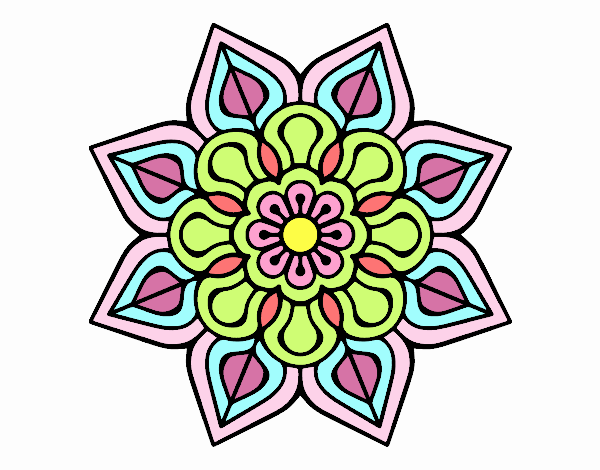 Mandala de flor sencilla