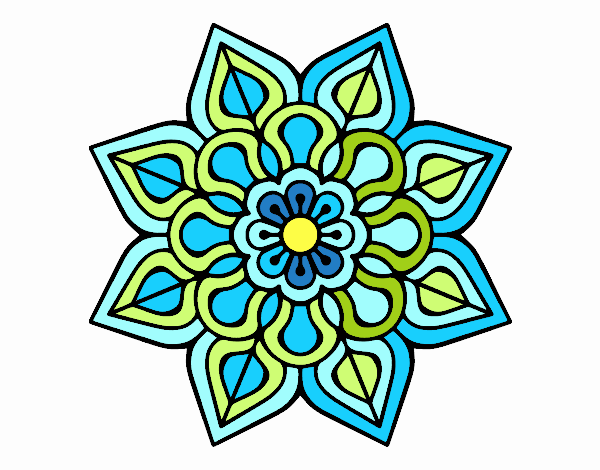 Mandala de flor sencilla