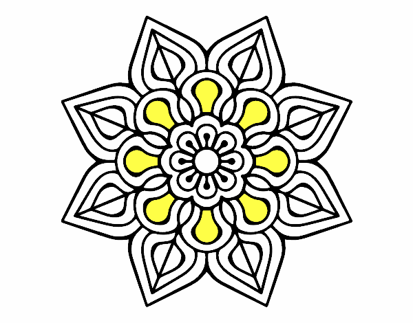 Mandala de flor sencilla