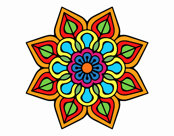 Mandala de flor sencilla