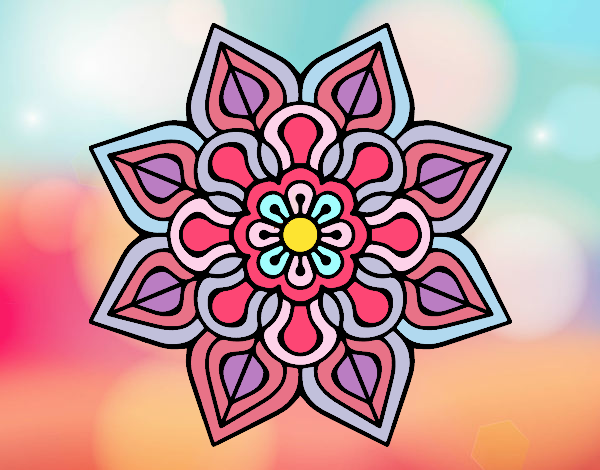 Mandala de flor sencilla