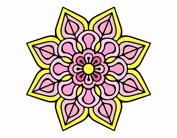 Mandala de flor sencilla