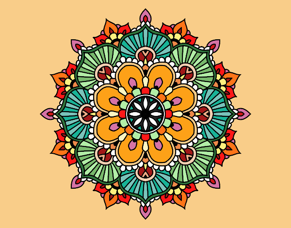 Mandala destello floral