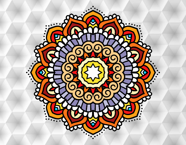 Mandala estrella decorada