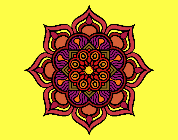 Mandala flor de fuego