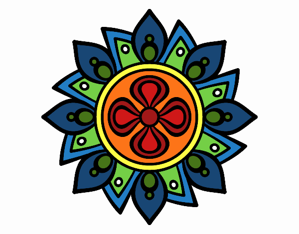 Mandala flor sencilla