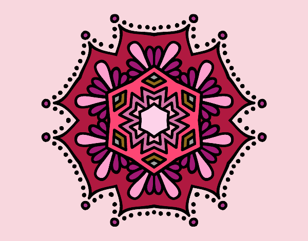 Mandala flor simétrica