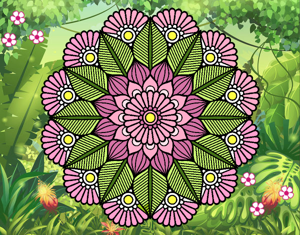 Mandala jardín vegetal